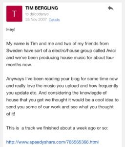 Avicii’s First Email as a Producer Resurfaces – You Won’t Believe What He Said!